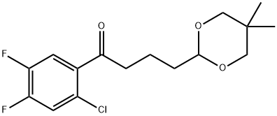 2'-CHLORO-4',5'-DIFLUORO-4-(5,5-DIMETHYL-1,3-DIOXAN-2-YL)BUTYROPHENONE Struktur