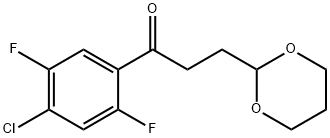 4'-CHLORO-2',5'-DIFLUORO-3-(1,3-DIOXAN-2-YL)-PROPIOPHENONE Structure