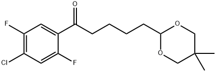 4'-CHLORO-2',5'-DIFLUORO-5-(5,5-DIMETHYL-1,3-DIOXAN-2-YL)VALEROPHENONE Structure