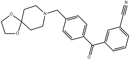 3-CYANO-4'-[8-(1,4-DIOXA-8-AZASPIRO[4.5]DECYL)METHYL]BENZOPHENONE Structure