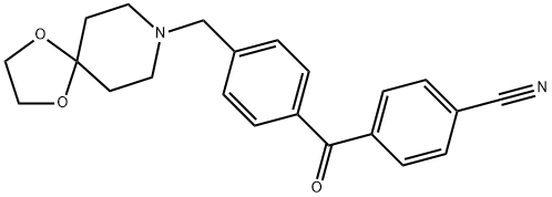 4-CYANO-4'-[8-(1,4-DIOXA-8-AZASPIRO[4.5]DECYL)METHYL]BENZOPHENONE Structure
