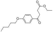 4-オキソ-4-(4-ペンチルオキシフェニル)酪酸エチル 化学構造式