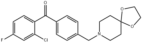 2-CHLORO-4'-[8-(1,4-DIOXA-8-AZASPIRO[4.5]DECYL)METHYL]-4-FLUOROBENZOPHENONE