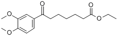 7-(3,4-ジメトキシフェニル)-7-オキソヘプタン酸エチル 化学構造式