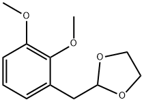 3-(1,3-ジオキソラン-2-イルメチル)-1,2-ジメトキシベンゼン 化学構造式