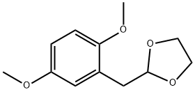 2-(1,3-ジオキソラン-2-イルメチル)-1,4-ジメトキシベンゼン 化学構造式