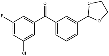 3-CHLORO-3'-(1,3-DIOXOLAN-2-YL)-5-FLUOROBENZOPHENONE|