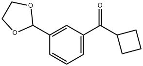 CYCLOBUTYL 3-(1,3-DIOXOLAN-2-YL)PHENYL KETONE