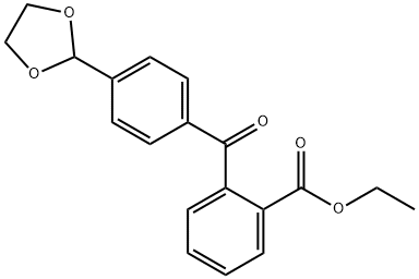 2-CARBOETHOXY-4'-(1,3-DIOXOLAN-2-YL)BENZOPHENONE Structure