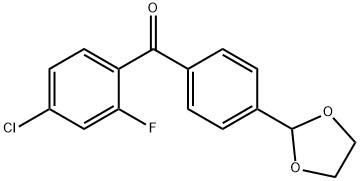 4-CHLORO-4'-(1,3-DIOXOLAN-2-YL)-2-FLUOROBENZOPHENONE Structure