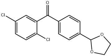 2,5-DICHLORO-4'-(1,3-DIOXOLAN-2-YL)BENZOPHENONE Structure