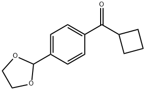 CYCLOBUTYL 4-(1,3-DIOXOLAN-2-YL)PHENYL KETONE Structure