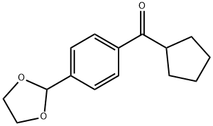 CYCLOPENTYL 4-(1,3-DIOXOLAN-2-YL)PHENYL KETONE Structure