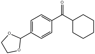 CYCLOHEXYL 4-(1,3-DIOXOLAN-2-YL)PHENYL KETONE Struktur
