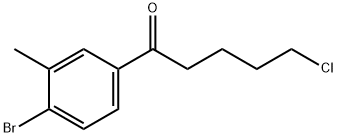 1-(4-BROMO-3-METHYLPHENYL)-5-CHLORO-1-OXOPENTANE Structure