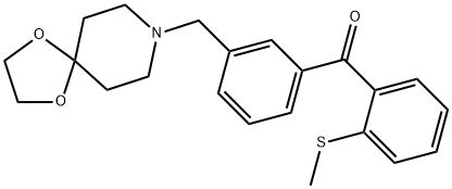 3'-[8-(1,4-DIOXA-8-AZASPIRO[4.5]DECYL)METHYL]-2-THIOMETHYL BENZOPHENONE|(3-((1,4-二噁烷-8-氮杂螺环并[4.5]癸烷-8-基)甲基)苯基)(2-(甲基硫代)苯基)甲酮