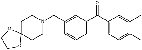 3,4-DIMETHYL-3'-[8-(1,4-DIOXA-8-AZASPIRO[4.5]DECYL)METHYL]BENZOPHENONE|(3-((1,4-二噁烷-8-氮杂螺环并[4.5]癸烷-8-基)甲基)苯基)(3,4-二甲基苯基)甲酮