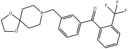 3'-[8-(1,4-DIOXA-8-AZASPIRO[4.5]DECYL)METHYL]-2-TRIFLUOROBENZOPHENONE Struktur