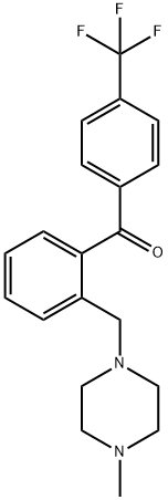 2-(4-メチルピペラジノメチル)-4'-トリフルオロメチルベンゾフェノン 化学構造式