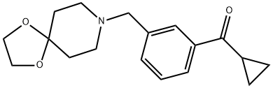 CYCLOPROPYL 3-[8-(1,4-DIOXA-8-AZASPIRO[4.5]DECYL)METHYL]PHENYL KETONE Structure