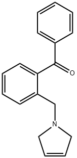 2-(3-ピロリノメチル)ベンゾフェノン 化学構造式