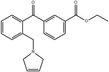 3-(2-((2,5-二氢-1H-吡咯-1-基)甲基)苯甲酰基)苯甲酸乙酯, 898762-99-7, 结构式