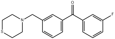 3-FLUORO-3'-THIOMORPHOLINOMETHYL BENZOPHENONE Structure