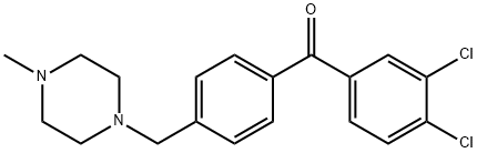 3,4-DICHLORO-4'-(4-METHYLPIPERAZINOMETHYL) BENZOPHENONE Structure