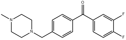3,4-DIFLUORO-4'-(4-METHYLPIPERAZINOMETHYL) BENZOPHENONE Structure
