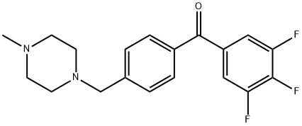 4'-(4-メチルピペラジノメチル)-3,4,5-トリフルオロベンゾフェノン 化学構造式