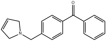 4-(3-ピロリノメチル)ベンゾフェノン 化学構造式