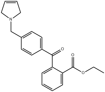 2-CARBOETHOXY-4'-(3-PYRROLINOMETHYL) BENZOPHENONE Struktur