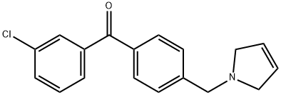 3-CHLORO-4'-(3-PYRROLINOMETHYL) BENZOPHENONE Structure