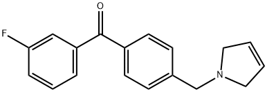 3-FLUORO-4'-(3-PYRROLINOMETHYL) BENZOPHENONE Structure