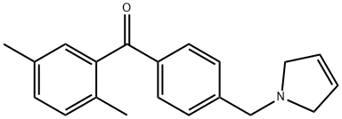 2,5-DIMETHYL-4'-(3-PYRROLINOMETHYL) BENZOPHENONE Structure