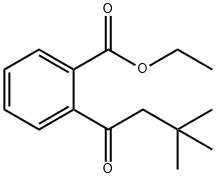 2'-カルボエトキシ-3,3-ジメチルブチロフェノン 化学構造式