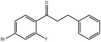 4'-ブロモ-2'-フルオロ-3-フェニルプロピオフェノン 化学構造式