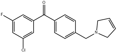 3-CHLORO-5-FLUORO-4'-(3-PYRROLINOMETHYL) BENZOPHENONE price.