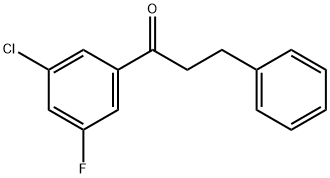 3'-クロロ-5'-フルオロ-3-フェニルプロピオフェノン 化学構造式