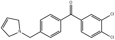 3,4-DICHLORO-4'-(3-PYRROLINOMETHYL) BENZOPHENONE Structure