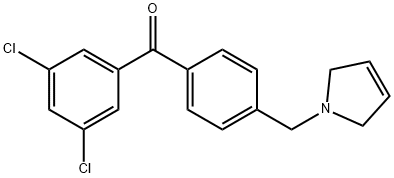 3,5-DICHLORO-4'-(3-PYRROLINOMETHYL) BENZOPHENONE Structure