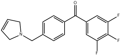 4'-(3-ピロリノメチル)-3,4,5-トリフルオロベンゾフェノン 化学構造式