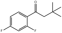 1-(2,4-二氟苯基)-3,3-二甲基丁-1-酮, 898764-94-8, 结构式