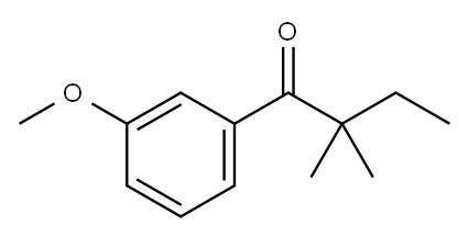 2,2-ジメチル-3'-メトキシブチロフェノン 化学構造式