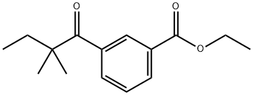 3'-カルボエトキシ-2,2-ジメチルブチロフェノン 化学構造式