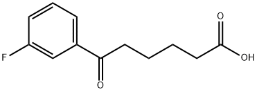 6-(3-フルオロフェニル)-6-オキソヘキサン酸 化学構造式