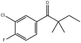 3'-クロロ-2,2-ジメチル-4'-フルオロブチロフェノン 化学構造式