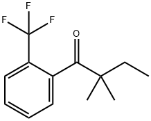 2,2-ジメチル-2'-トリフルオロメチルブチロフェノン 化学構造式
