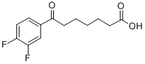 7-(3,4-二氟苯基)-7-氧代庚酸, 898765-79-2, 结构式