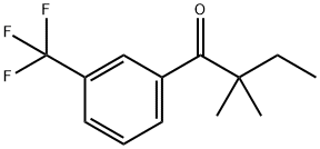 2,2-ジメチル-3'-トリフルオロメチルブチロフェノン 化学構造式